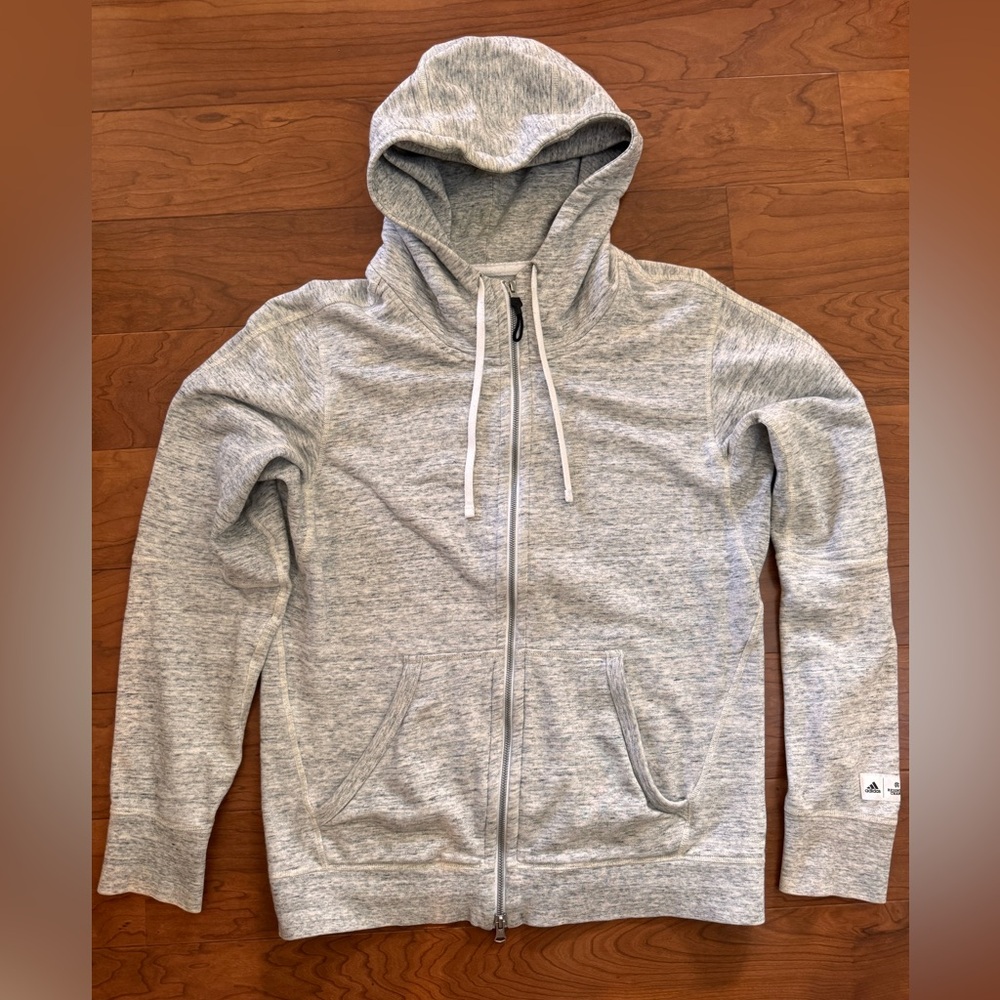 Adidas Reigning Champ Cotton Heather Gray Hoodie